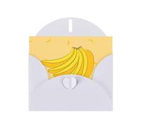 WZYCWB Cartone animato banana bianco stampato biglietti di Natale, inviti di nozze, squisiti biglietti busta