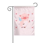 WZYCWB Cartone animato maiale volante bandiere da giardino - 30,5 x 45,7 cm, bandiere da appendere decorative da giardino