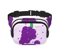 WZYCWB Cartoon Grapes Sports Marsupio da viaggio, borsa a tracolla alla moda e alla moda, piccola borsa da viaggio leggera