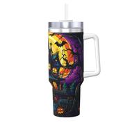WZYCWB Castle of Terror Pattern - Tazza per ghiaccio a doppio strato in acciaio inox, a prova di perdite e portatile