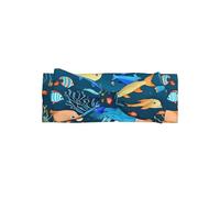 WZYCWB Cerchietto per capelli con fiocco blu subacqueo mondo dei pesci, accessorio per capelli elastico per ragazze, adatto per bambini da 0 a 6 mesi, regalo molto significativo