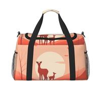 WZYCWB Cervo tinta unita Borsa da viaggio portatile borsa da fine settimana borsa fitness yoga adatta per fitness e altri scenari, Cervo tinta unita, Taglia unica