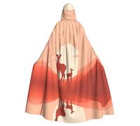 WZYCWB Cervo tinta unita Mantello con cappuccio fantasia Halloween mantello rave festa e riunione di famiglia