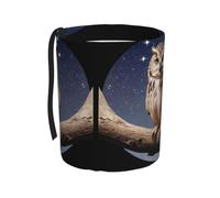 WZYCWB Cestino per auto con gufo sotto la luna, pratico e comodo, adatto per diversi modelli di auto, fornendo spazio ideale per riporre oggetti