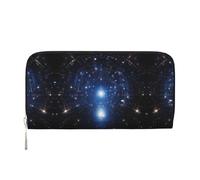 WZYCWB cielo stellato pochette in pelle portafogli con cerniera e porta carte sono perfetti per i viaggi o l'uso quotidiano, Cielo stellato, Taglia unica