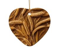 WZYCWB Ciondolo in ceramica a forma di cuore a forma di grano, perfetto per decorare l'albero di Natale in casa per feste invernali