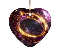 WZYCWB Ciondolo in ceramica a forma di stella a forma di stella, perfetto per decorare l'albero di Natale per feste invernali, Misura unica, Ceramica