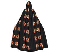 WZYCWB Clever Fox - Mantello con cappuccio stampato adatto per feste in maschera, feste di Halloween e cosplay