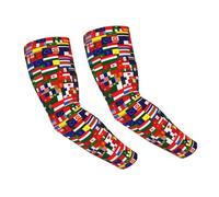 WZYCWB Collezione bandiera nazionale maniche di protezione solare sensazione di ghiaccio, adatte per tutte le stagioni, adatte per golf, ciclismo, pesca, giardinaggio, ecc.