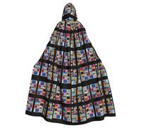 WZYCWB Colore spazio senso Halloween mantello con cappuccio adatto per feste carnevale giochi di ruolo costumi