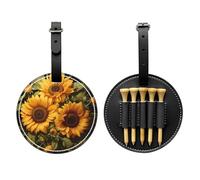 WZYCWB Con il girasole giallo speciale stampato golf tee Storage Bag - Design portatile appeso fibbia, Nero , Taglia unica, Valigia