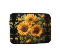 WZYCWB con la custodia per laptop stampata gialla da 13 pollici con girasole per laptop da 10-17 pollici, perfetta sia per uso aziendale che per il tempo libero.