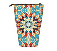 WZYCWB Contenitore retrattile rotondo con petali astratti per portapenne, porta pennelli da trucco o borse con coulisse per monete.
