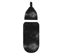 WZYCWB Coperta fasciante per neonati, con galassia bianca e nera, set per ricevere il neonato, coperta per fasciare il bambino con cappuccio abbinato