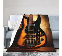 WZYCWB Coperta in flanella super morbida stampata per chitarra strumentale, 203 x 152 cm, stampa accogliente per il massimo comfort e calore