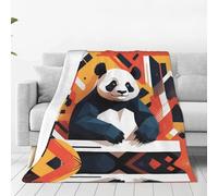 WZYCWB Coperta in micropile con illustrazione di panda, isolante, resistente, per aria condizionata, letto, cinema, divano, soggiorno, viaggio, 203 x 152 cm