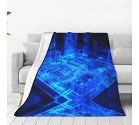 WZYCWB Coperta luminosa in micropile per letto, isolamento durevole, coperta per aria condizionata, letto, cinema, divano, soggiorno, viaggio, 203 x 152 cm