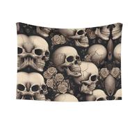 WZYCWB Coperta per animali domestici con stampa di teschio d'amore, disponibile in una varietà di misure, adatta per ceste, letti e nidi per animali domestici