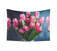 WZYCWB Coperta per animali domestici con stampa di tulipani rosa, disponibile in una varietà di misure, adatta per ceste, letti e nidi per animali domestici