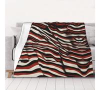 WZYCWB Coperta spessa in flanella stampata rossa e nera, 152,4 x 127 cm, 76,2-203,2 cm. Una coperta calda per l'uso domestico autunnale e una coperta da viaggio portatile.