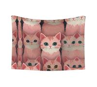 WZYCWB Coperta stampata con orecchie di gatto e gattino, adatta per cucce per animali domestici, cucce per cani/cesti per gatti