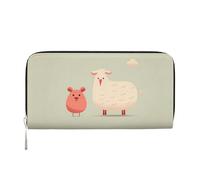 WZYCWB Coppia di animali stampati portafoglio con cerniera perfetto per viaggi, affari e uso quotidiano. Contiene telefoni cellulari e contanti.