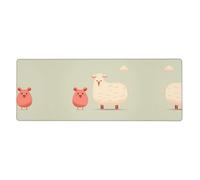 WZYCWB Coppia di animali tappetino per mouse 30 x 80 cm Tappetino per mouse da gioco adatto per laptop e ambienti di ufficio