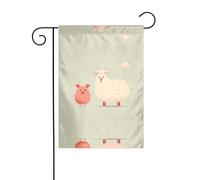 WZYCWB Coppia di bandiere da giardino con animali, 30,5 x 45,7 cm, bandiere decorative da appendere