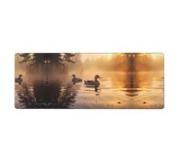 WZYCWB Coppia di Mallard Ducks Floating mouse pad 30 x 80 cm Tappetino per mouse da gioco adatto per laptop e ambienti di ufficio