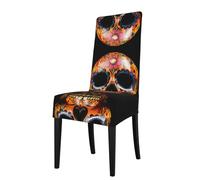 WZYCWB Coprisedia decorativo e protettivo con maschere del giorno dei morti, tessuto elasticizzato, sfoderabile e lavabile