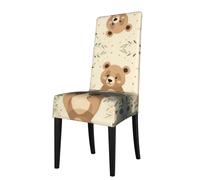 WZYCWB Coprisedia decorativo e protettivo con orsetto perduto stampato, tessuto elasticizzato, rimovibile e lavabile