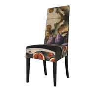 WZYCWB Coprisedia decorativo e protettivo in tessuto elasticizzato con stampa di fico, rimovibile e lavabile