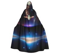 WZYCWB Cosmic Saturn - Mantello con cappuccio, unisex, adatto per feste cosplay di Halloween