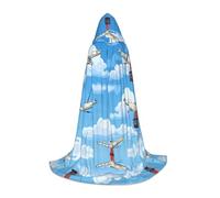 WZYCWB Costume cosplay con cappuccio a forma di ali nel cielo, per feste e feste