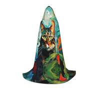 WZYCWB Costume cosplay con cappuccio gatto dipinto ad olio M - Puntelli per costume da festa
