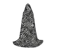 WZYCWB Costume cosplay con mantello con cappuccio a strisce bianche e nere S - Accessori per costume da festa