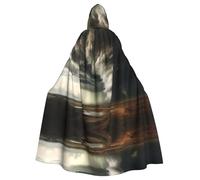 WZYCWB Costume da carnevale in maschera, un tornado sta arrivando mantello con cappuccio modellato, adatto per Natale Halloween gioco di ruolo