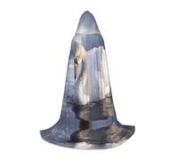 WZYCWB Costume da cosplay con cappuccio a forma di cigno bianco che gioca nell'acqua, M