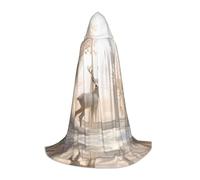 WZYCWB Costume da cosplay con cervo bianco nella giungla, con cappuccio, taglia M, ideale per feste e feste