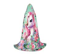 WZYCWB Costume da cosplay con unicorno rosa, con cappuccio, per feste e feste