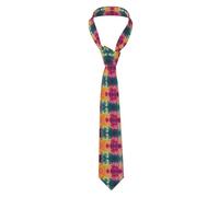 WZYCWB Cravatte da uomo multicolore tie-dye per adulti (7,9 cm), adatte per lavoro quotidiano, matrimoni, feste e riunioni, mostrano uno stile aziendale formale.