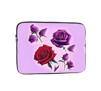 WZYCWB Custodia per laptop da 13" con rose rosse e viola compatibile con laptop da 10-17". Un accessorio leggero, portatile ed elegante.