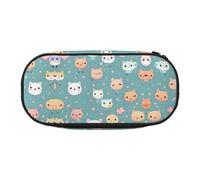 WZYCWB Cute Fox - Astuccio portamatite di grande capacità, multifunzione, portatile e resistente, per ufficio e scuola, Nero , Taglia unica, Beauty Case