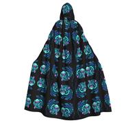 WZYCWB Cyber Tiger Circuit stampato mantello con cappuccio adatto per feste in maschera, feste di Halloween cosplay oggetti di scena