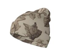 WZYCWB Dead Leaves Questo cappello lavorato a maglia per adulti presenta un berretto stampato perfetto per l'autunno e l'inverno fornendo calore e comfort nero