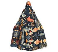 WZYCWB Deep Sea Creatures - Mantello con cappuccio per Halloween, grande vestaglia di carnevale per adulti, per travestimenti, giochi di ruolo