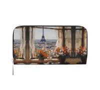 WZYCWB Deer by the river Pochette in pelle portafogli con cerniera e porta carte sono perfetti per i viaggi o l'uso quotidiano, Bellissimi Piloni in Distanza, Taglia unica