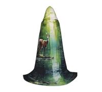 WZYCWB Deer in the Forest Print M - Mantello con cappuccio | Costume cosplay, Halloween Anime Party Prop