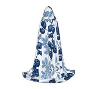 WZYCWB Deliziosi mirtilli stampati mantello con cappuccio grande, costume per feste di carnevale, taglie S/M/L