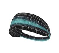 WZYCWB Dimensional Line Space Printed Fascia sportiva per la testa, fascia sportiva traspirante
